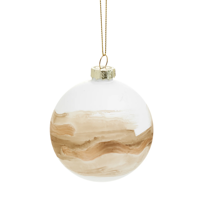 Abstract Effect Glass Ornament