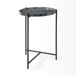 Searle Grey Marble Top Accent Table