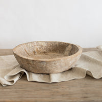 Large Bleached Wood Bowl