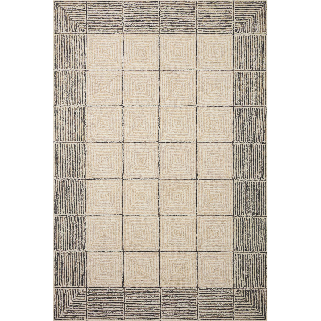 Francis FRA-02  (CJ) Cream/Black Rug