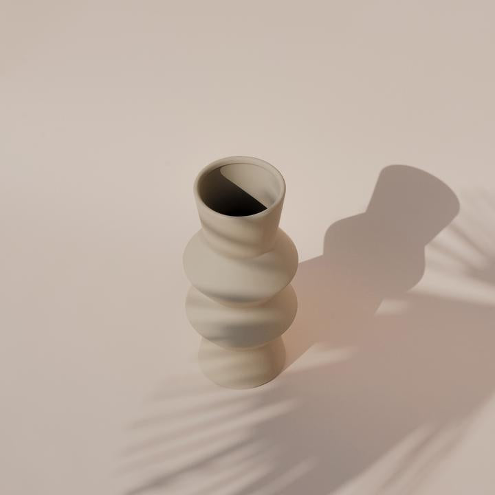 Ceramic Almond Totem Vase Small- SALE