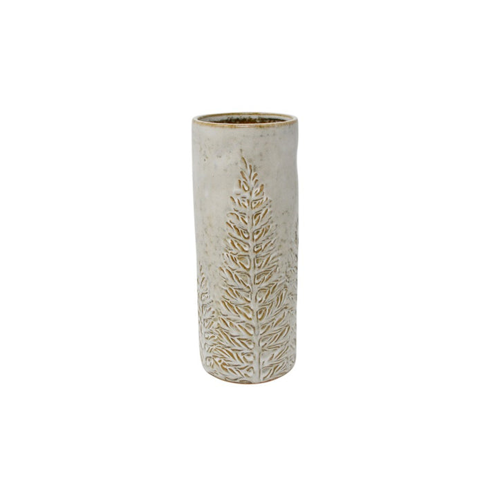 Vase with Fern Embossed