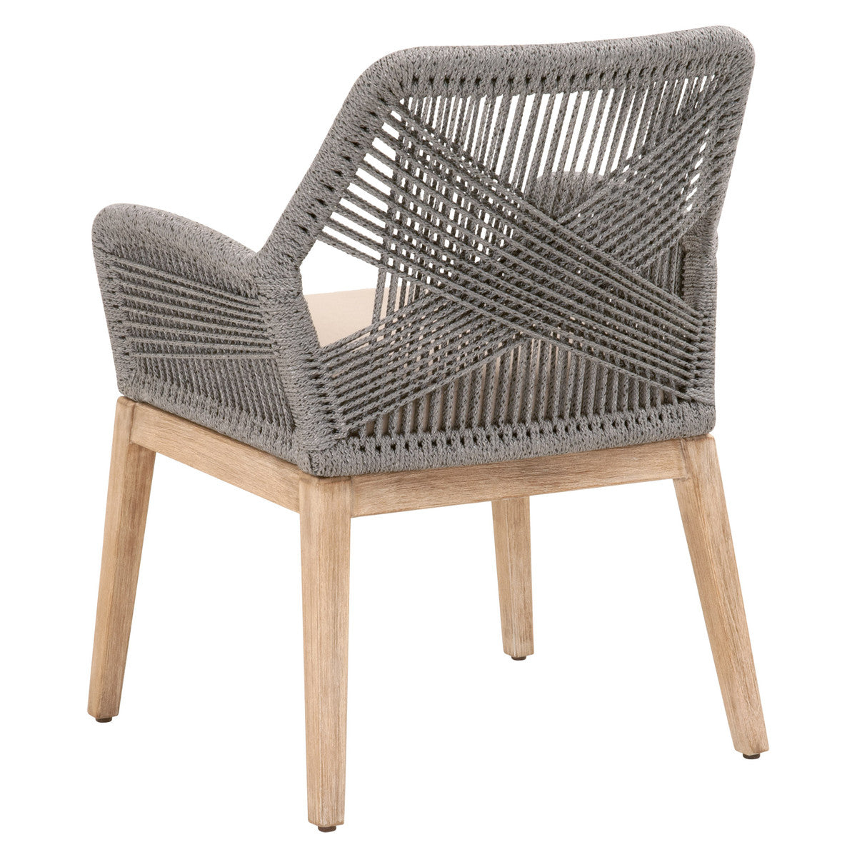 Loom Dining Armchair Platinum Rope