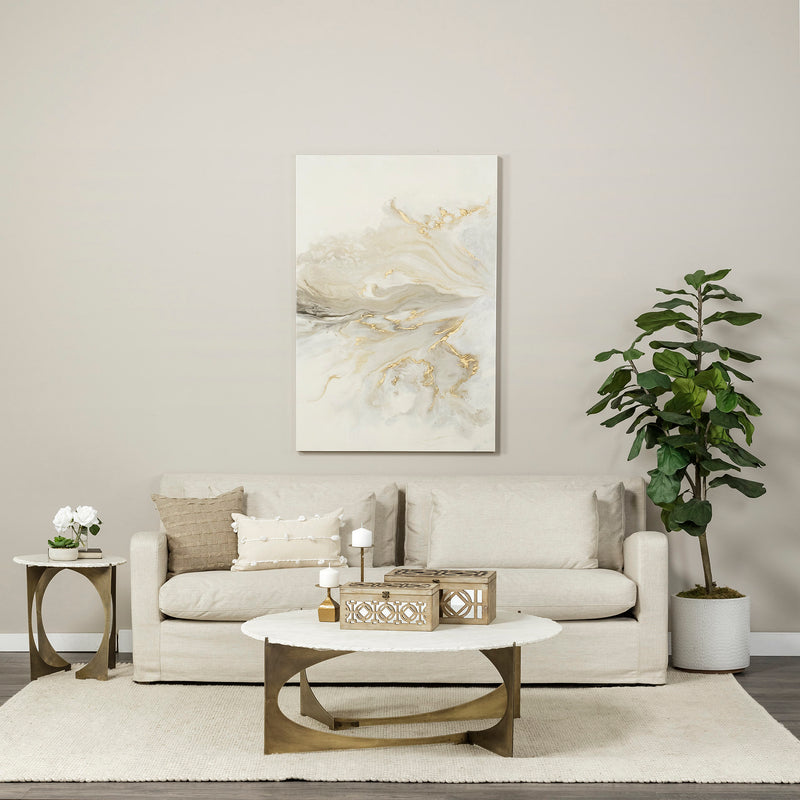 Reinhold Round Marble Coffee Table