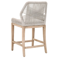 Loom Counter Stool Taupe and White