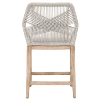 Loom Counter Stool Taupe and White