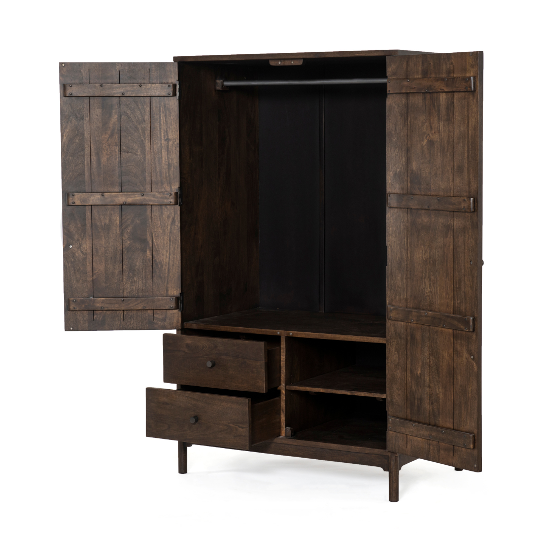 Odelia Armoire - Aged Brown