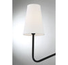 4 Light Matte Black Linear Chandelier