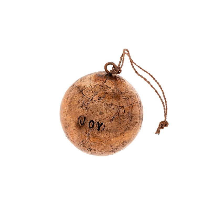 Joy Ball Ornament Copper