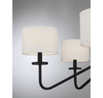 6 Light Matte Black Chandelier