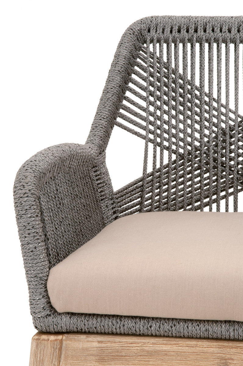 Loom Dining Armchair Platinum Rope