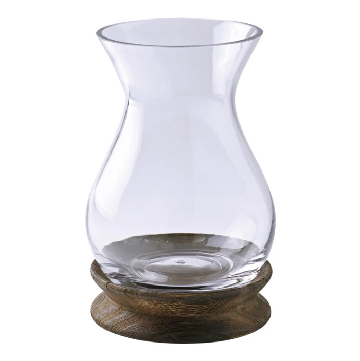 Glass Hurricane Vase Small