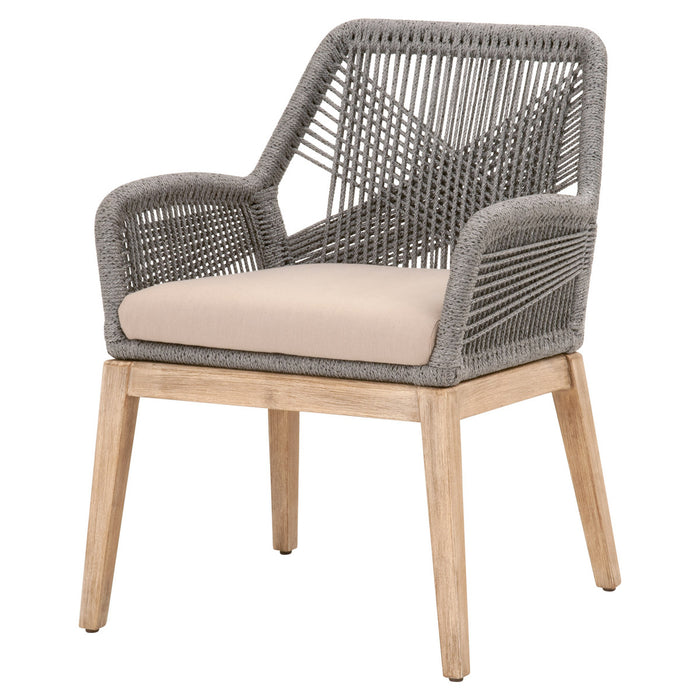 Loom Dining Armchair Platinum Rope