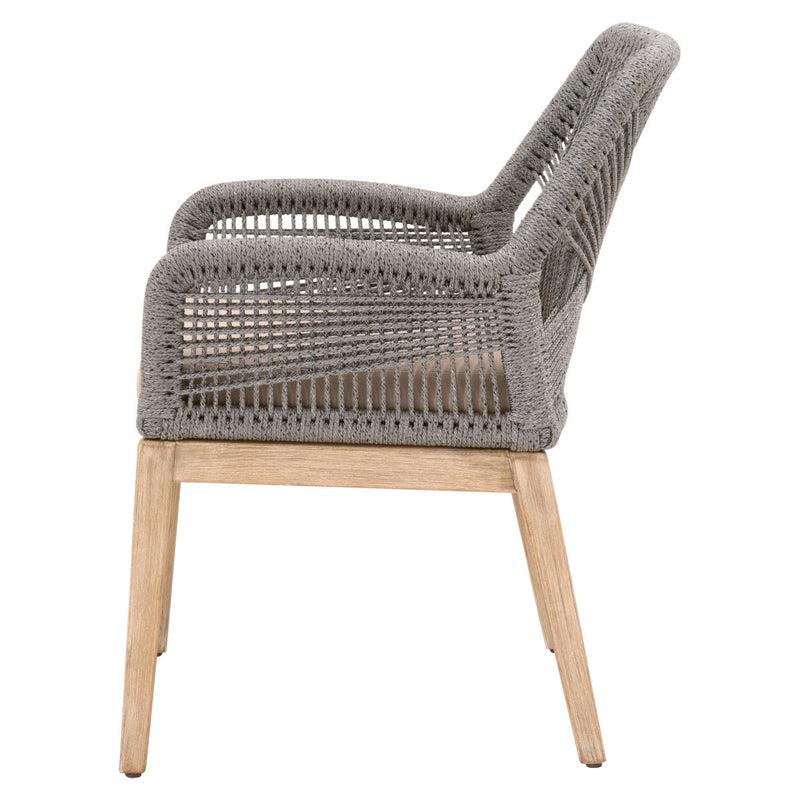 Loom Dining Armchair Platinum Rope