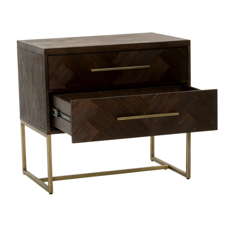 Mosaic Nightstand Rustic Java Acacia