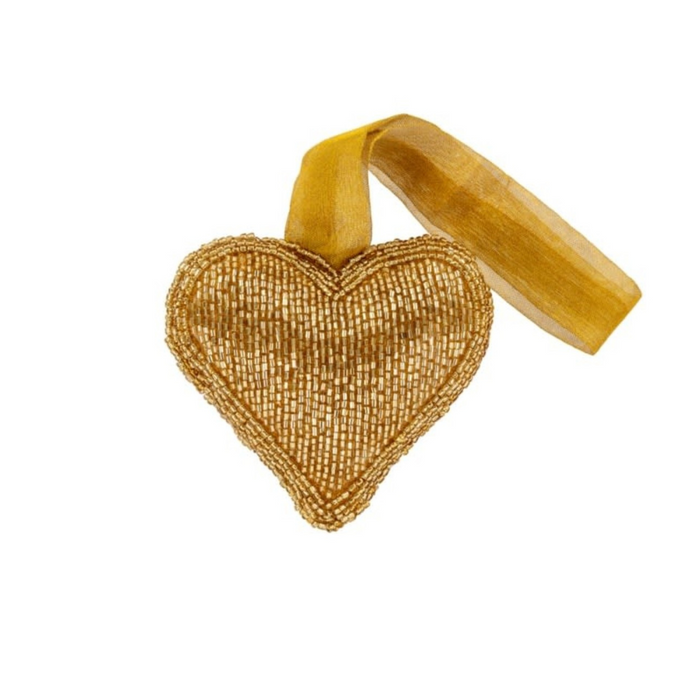 Beaded Heart Gold