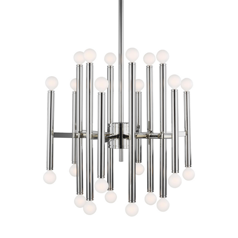 Beckham Modern Medium Chandelier - (Floor Model Sale Burnished Brass)