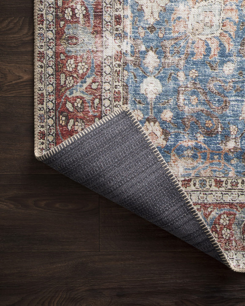 Loren LQ-01 Blue/Brick Rug