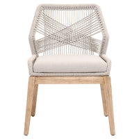 Loom Dining Chair Taupe and White