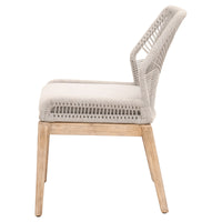 Loom Dining Chair Taupe and White