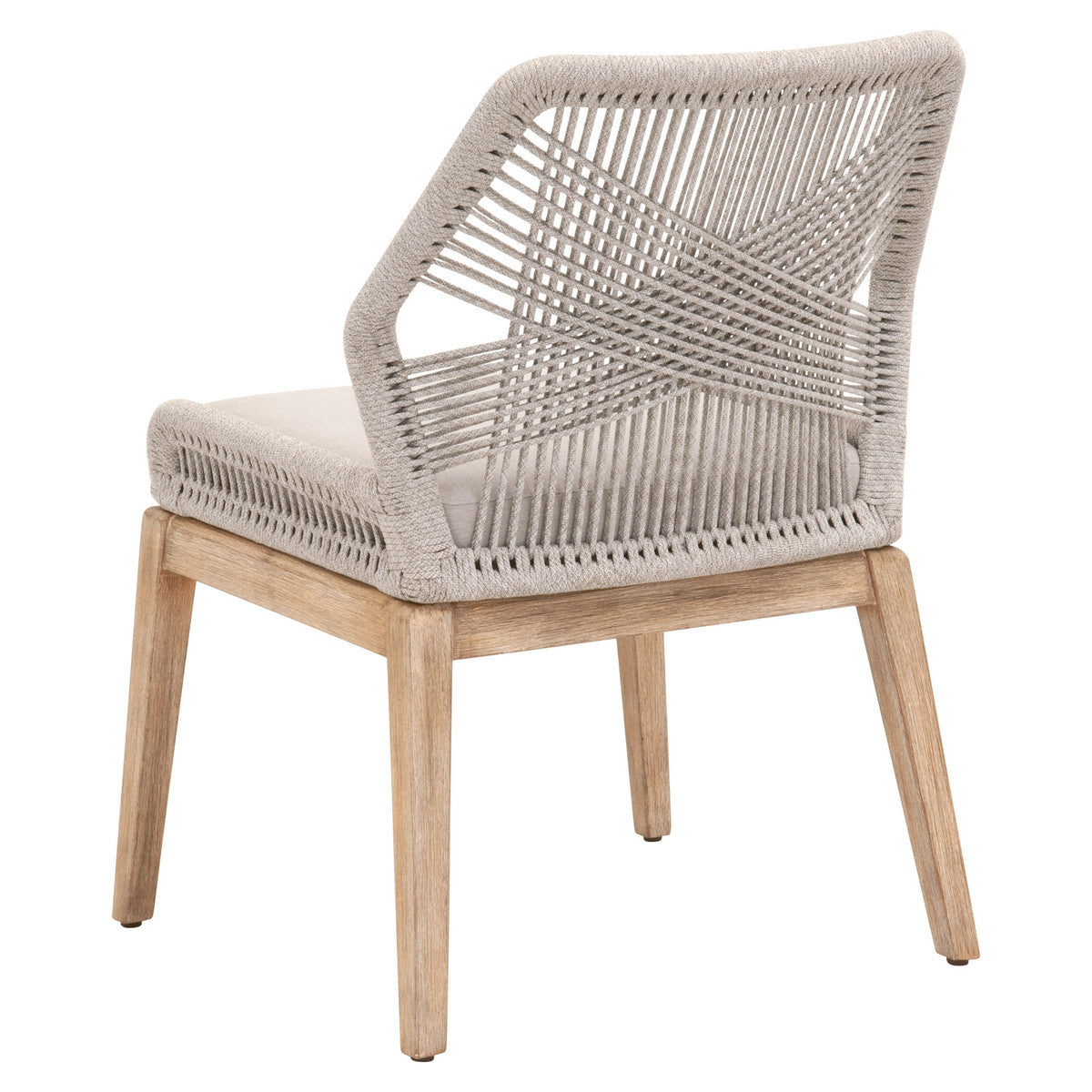 Loom Dining Chair Taupe and White