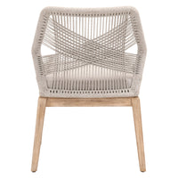 Loom Dining Chair Taupe and White