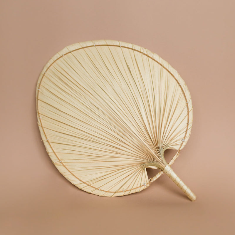 Natural Palm Leaf Fan Large