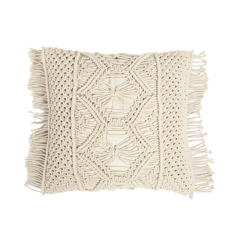 Macrame Throw Pillow Cover