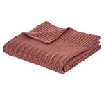 Baba Knitted Terracotta Throw