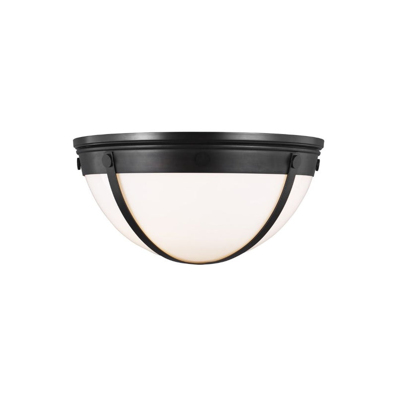 Logan Milk Glass Flush Mount