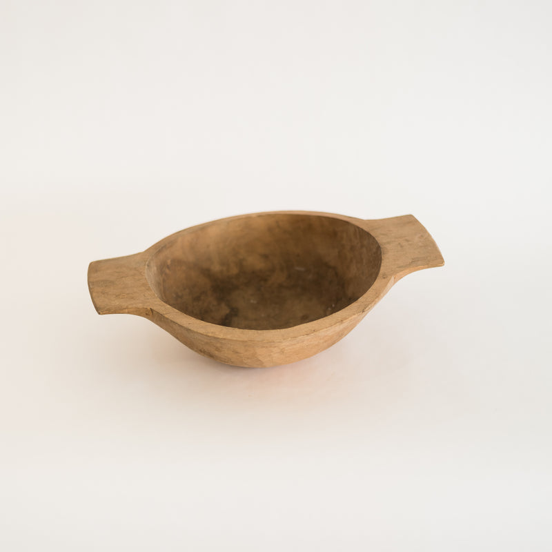 Wooden Bowl with Handles