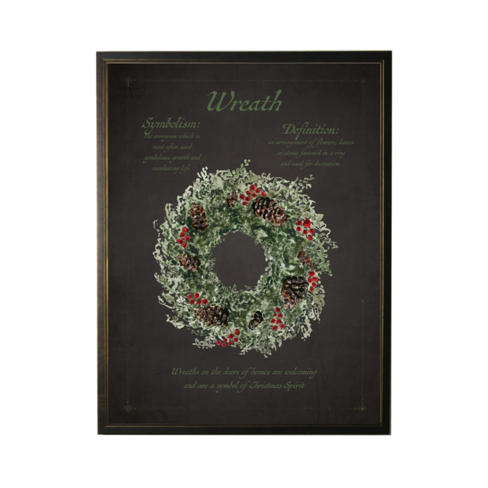 Christmas Wreath Artwork Black