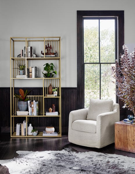 Bobbi Slipcover Swivel Chair