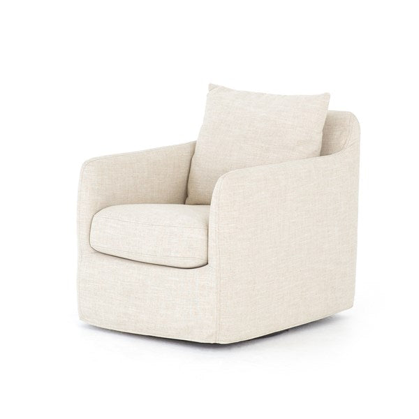 Bobbi Slipcover Swivel Chair