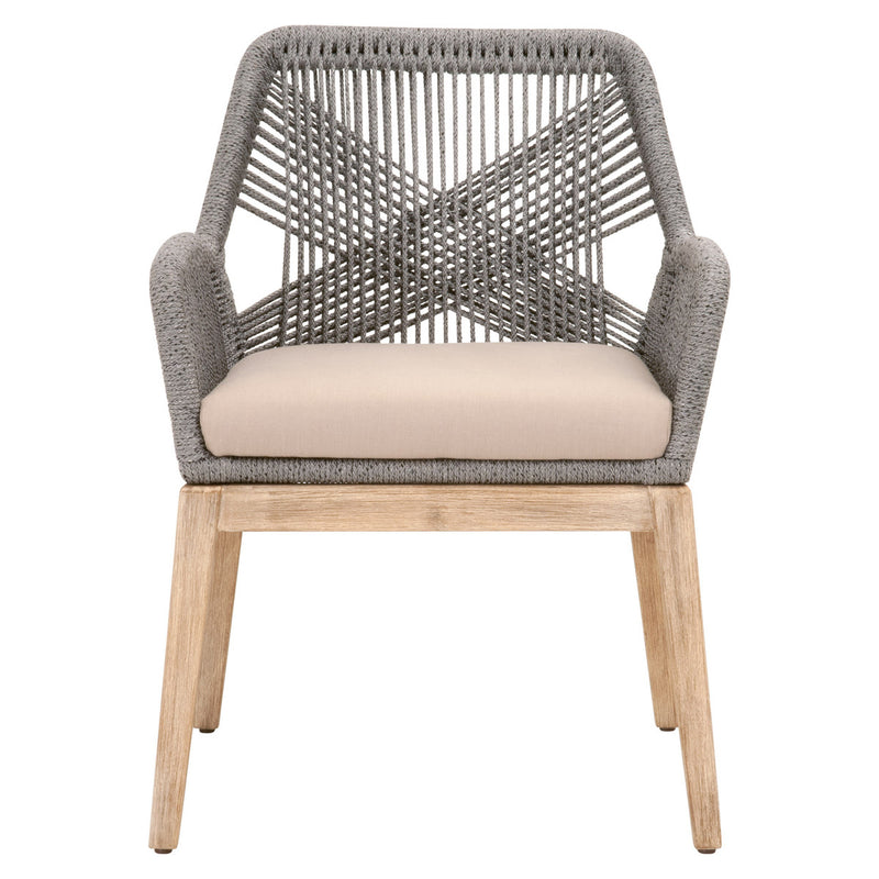 Loom Dining Armchair Platinum Rope