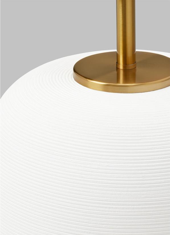 Fanny Wide Table Lamp - Matte White Ceramic