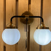 Cafe two Light Wall Fixture