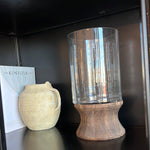 Flower Vase with Wood Base