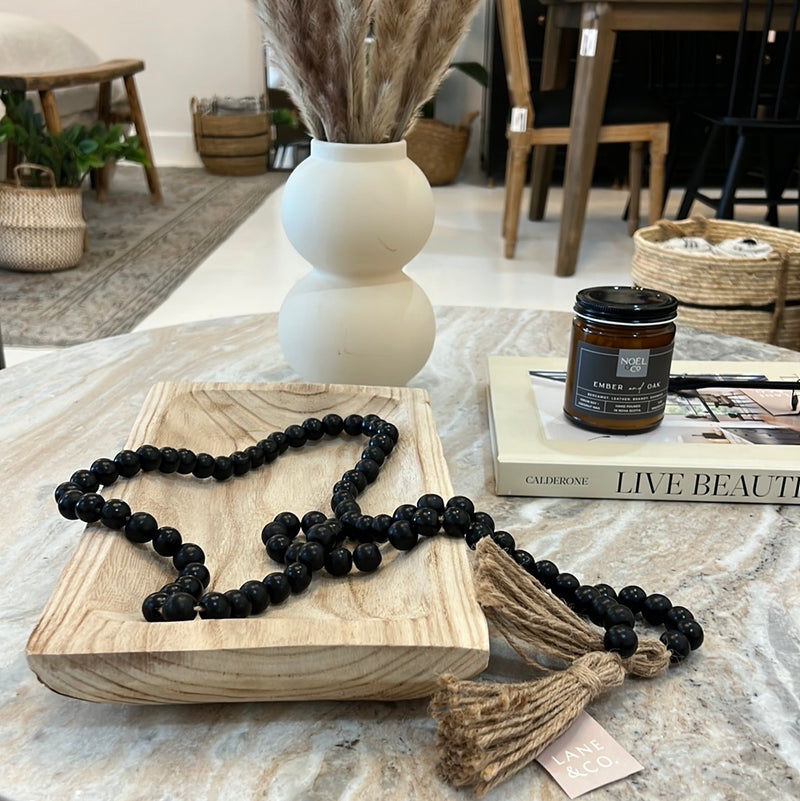 Tassel Prayer Beads Black L