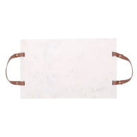 Marble + Leather Serving Board
