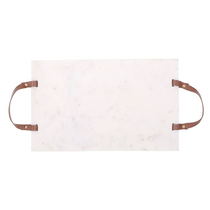 Marble + Leather Serving Board