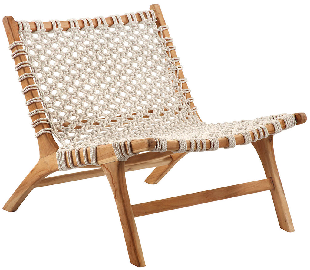 Teak on sale rope chair